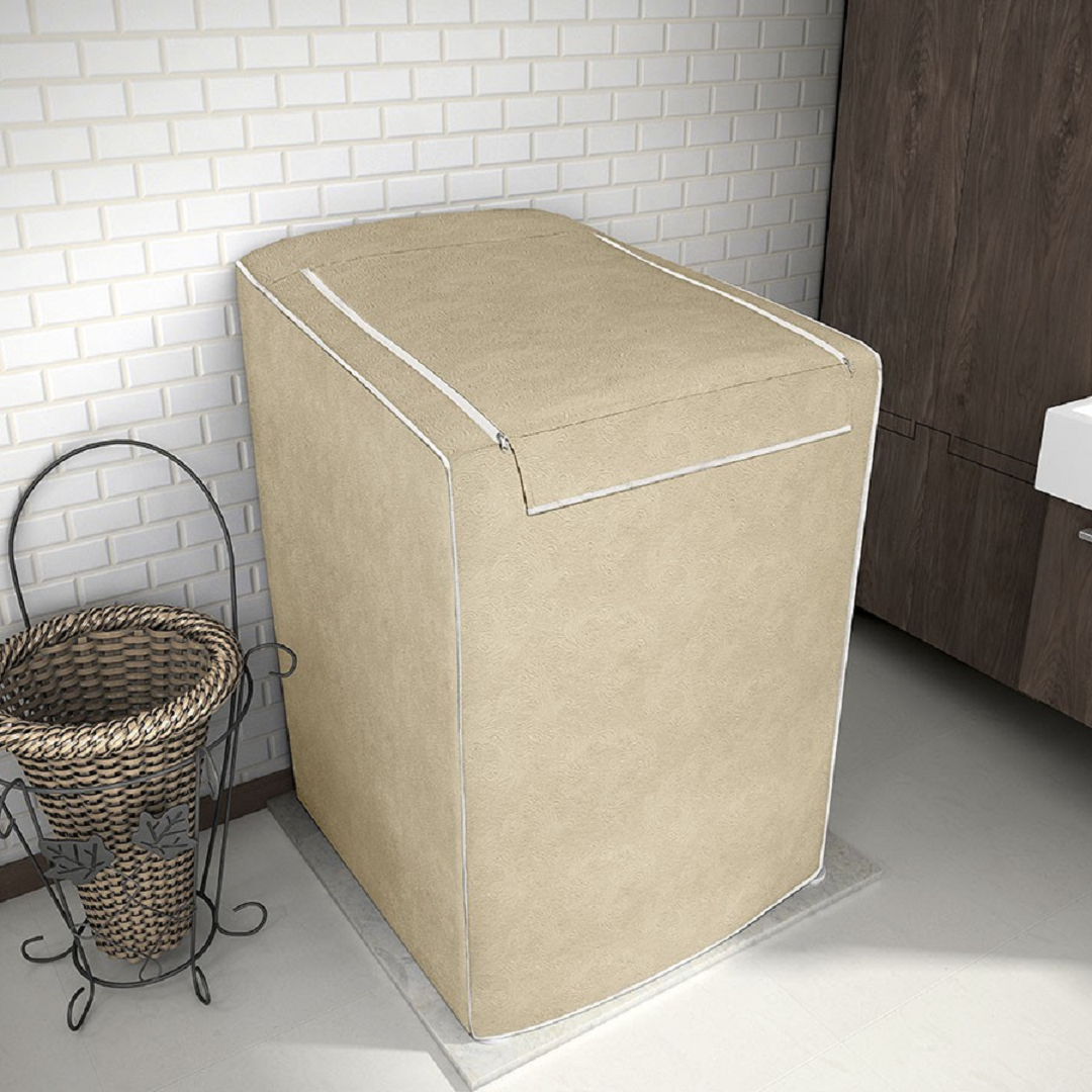 Capa Para Máquina De Lavar Roupas De 9kg Bege - Adomes - 3000