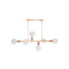 Pendente Luxvie Metal E Vidro 6 Bolas 2257 E27 - Neotron - 030