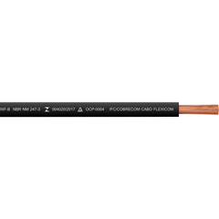 Cabo Flexível 10mm 15m Preto Antichamas - Cobrecom - 1150804401.15