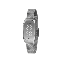 Relógio Feminino Digital Pulseira Em Aço Prata - Ldm4706l - Lince