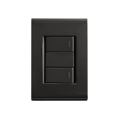 Conjunto 4x2 Com 2 Interruptores Simples 10a 250v Liz Grafite - Tramontina - 57173/040