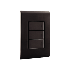 Conjunto 4x2 Com 3 Interruptores Simples 10a 250v Liz Grafite - Tramontina - 57173/070