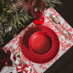 Americano 45x30cm Pvc Coral Vermelho - Wolff - 61426