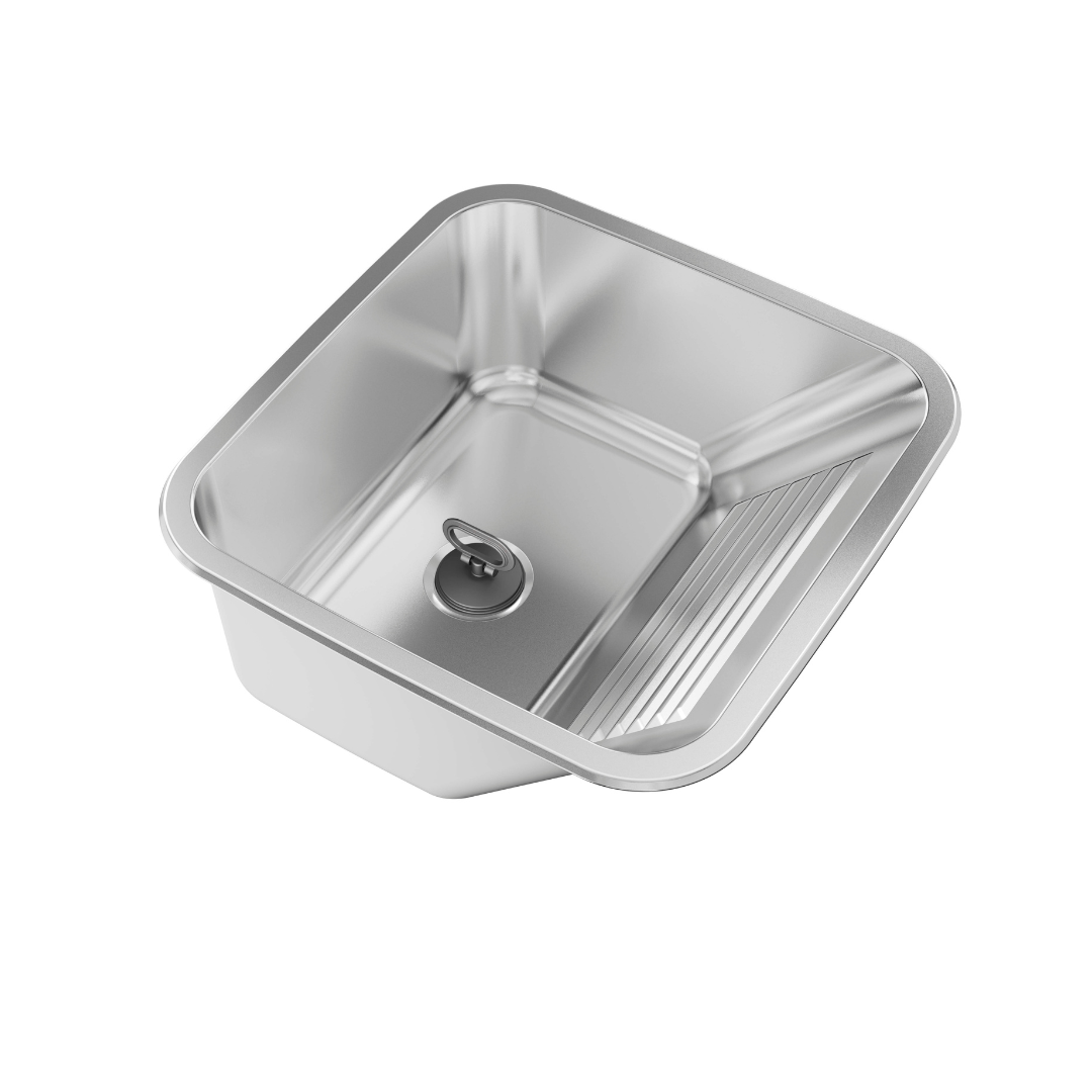 Tanque Monobloco Em Aço Inox Para Embutir 25 Litros Acetinado - Ghelplus - 10.04.20444