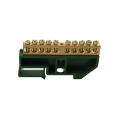 Barramento Terra Din 10 Ligações Com Suporte Verde - Tramontina - 56300/120