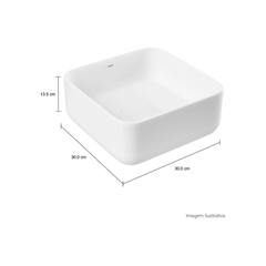 Cuba De Apoio Quadrada Slim 30cm Branco - Deca - L.11030.17