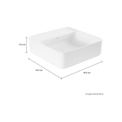 Cuba De Apoio Quadrada Slim 40cm Branco - Deca - L.11040.M.17