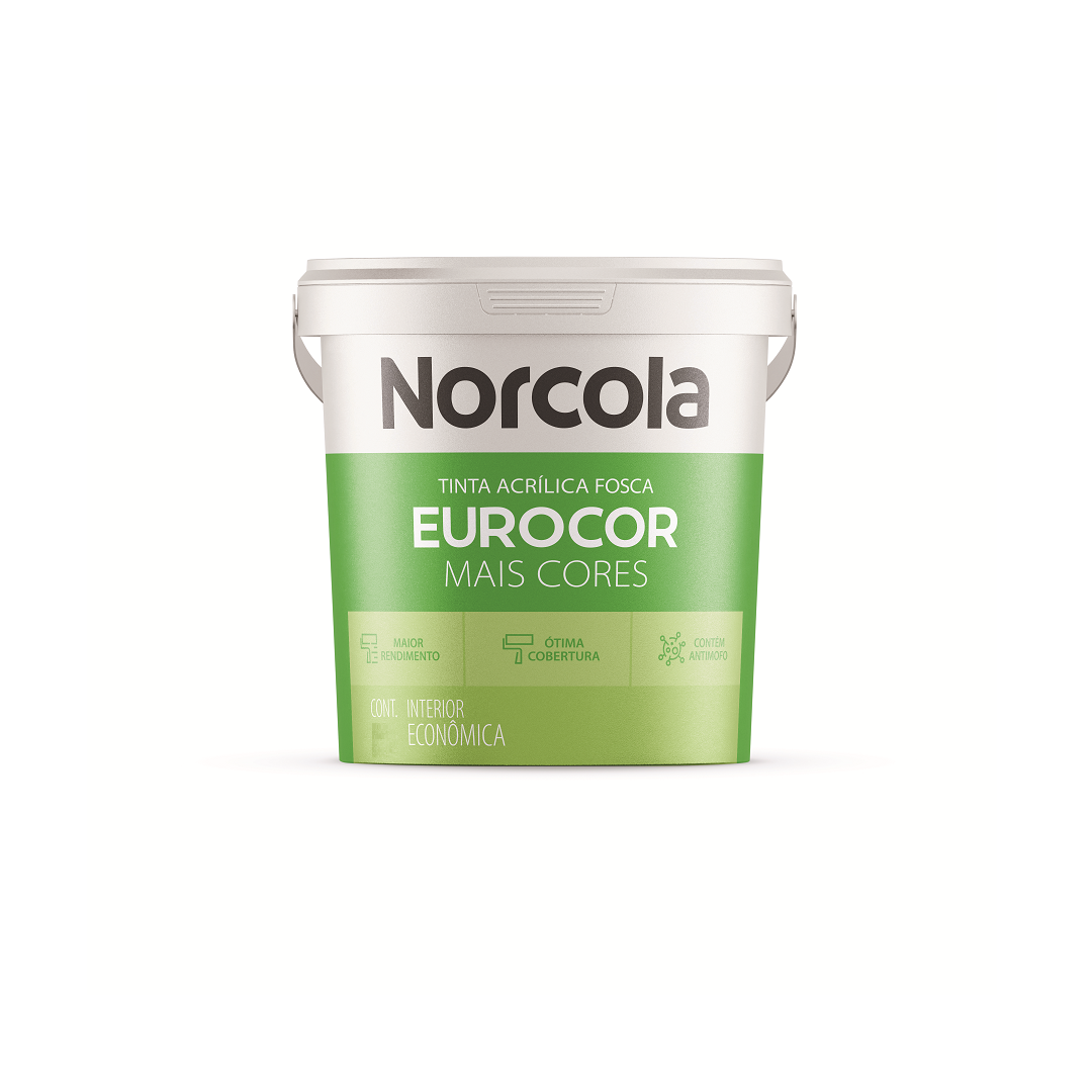 Tinta Eurocor Acrilica Fosco 15 Litros Caribe - 1020100 - Norcola