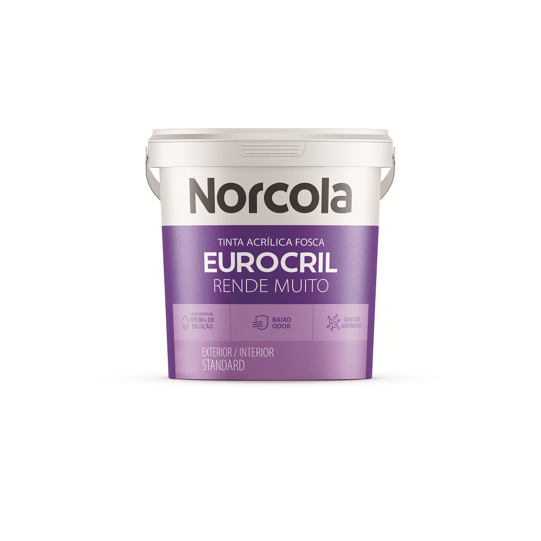 Tinta Eurocril Acrilica Fosco 3,6 Litros Amarelo Manga - 1025049 - Norcola