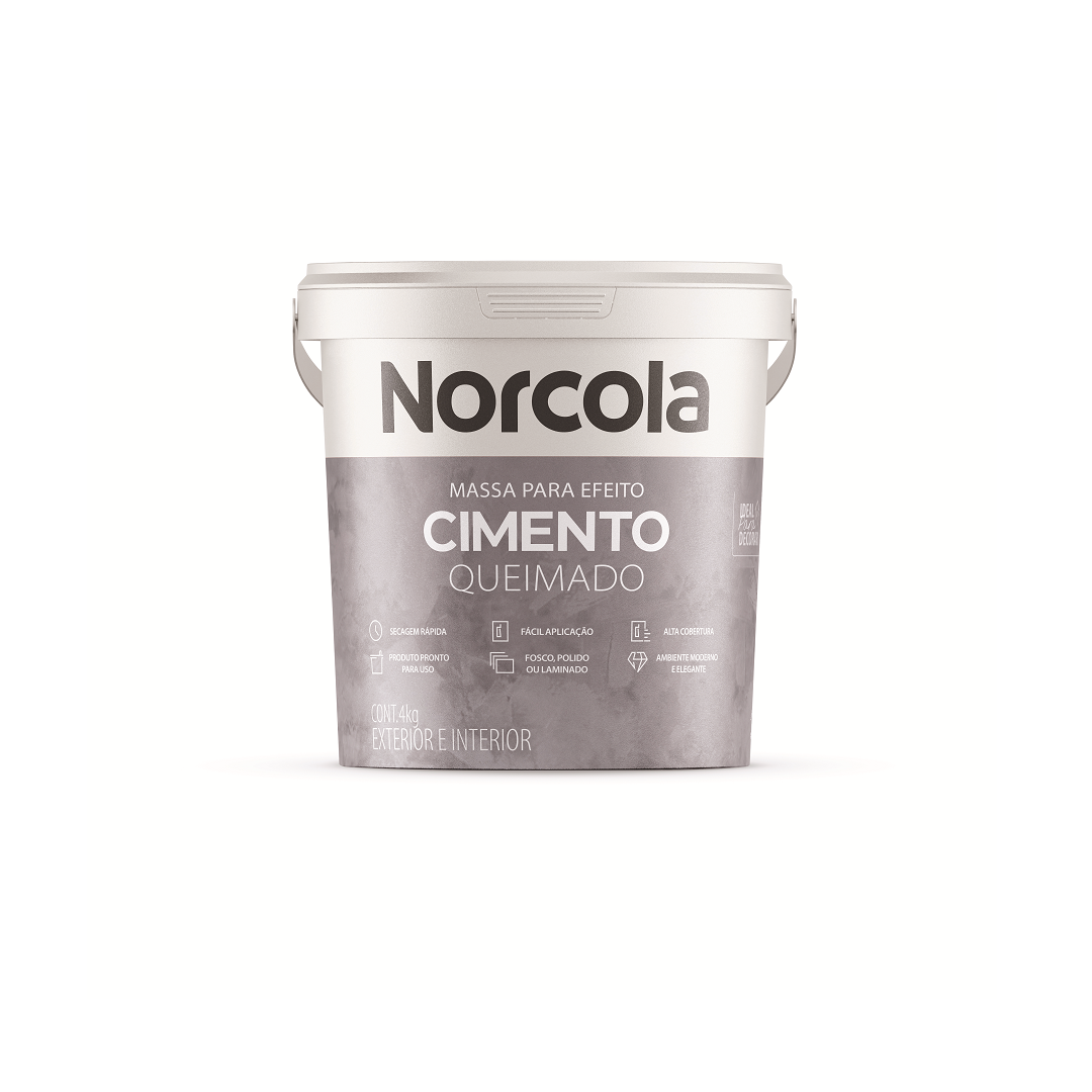 Massa Efeito Cimento Queimado 4kg Nanquim - 1015021 - Norcola