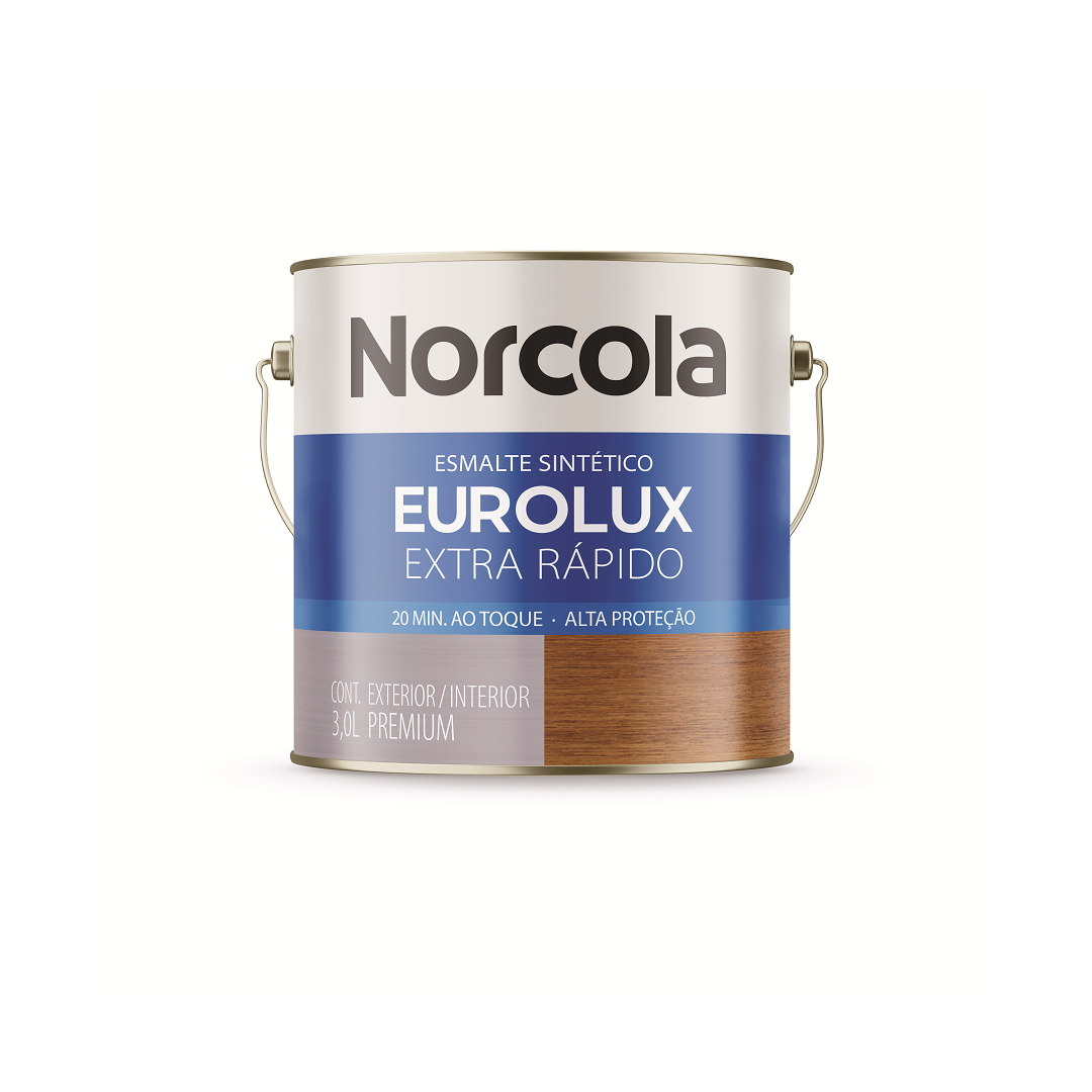 Eurolux Esmalte Sintetico Extra Rapido 3 Litros Platina - 1011238 - Norcola