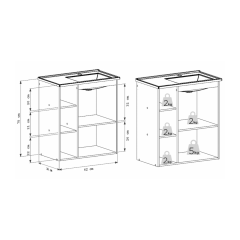 Gabinete Para Banheiro 60cm Hortênsia Jequitibá - Cozimax - P102079