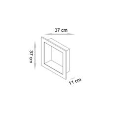 Nicho Delux 37x37 Preto Romano - 7898591793288 - Bellapia