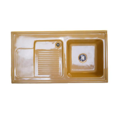 Tanque Delta 100x54cm Quadrado Bege Travertino - Bellapia