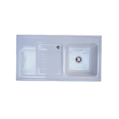 Tanque Delta 100x54cm Quadrado Branco Liso - Bellapia