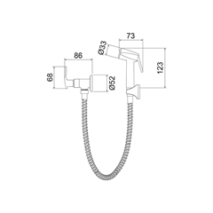 Ducha Higiênica Flexível Abs Loren One C29 Cromado 1984 - Lorenzetti - 7040103