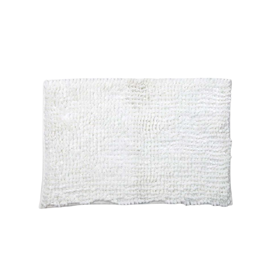 Tapete Para Banheiro Sahggy Deluxe 45x70cm Branco - Niazitex - 05002548bcouni