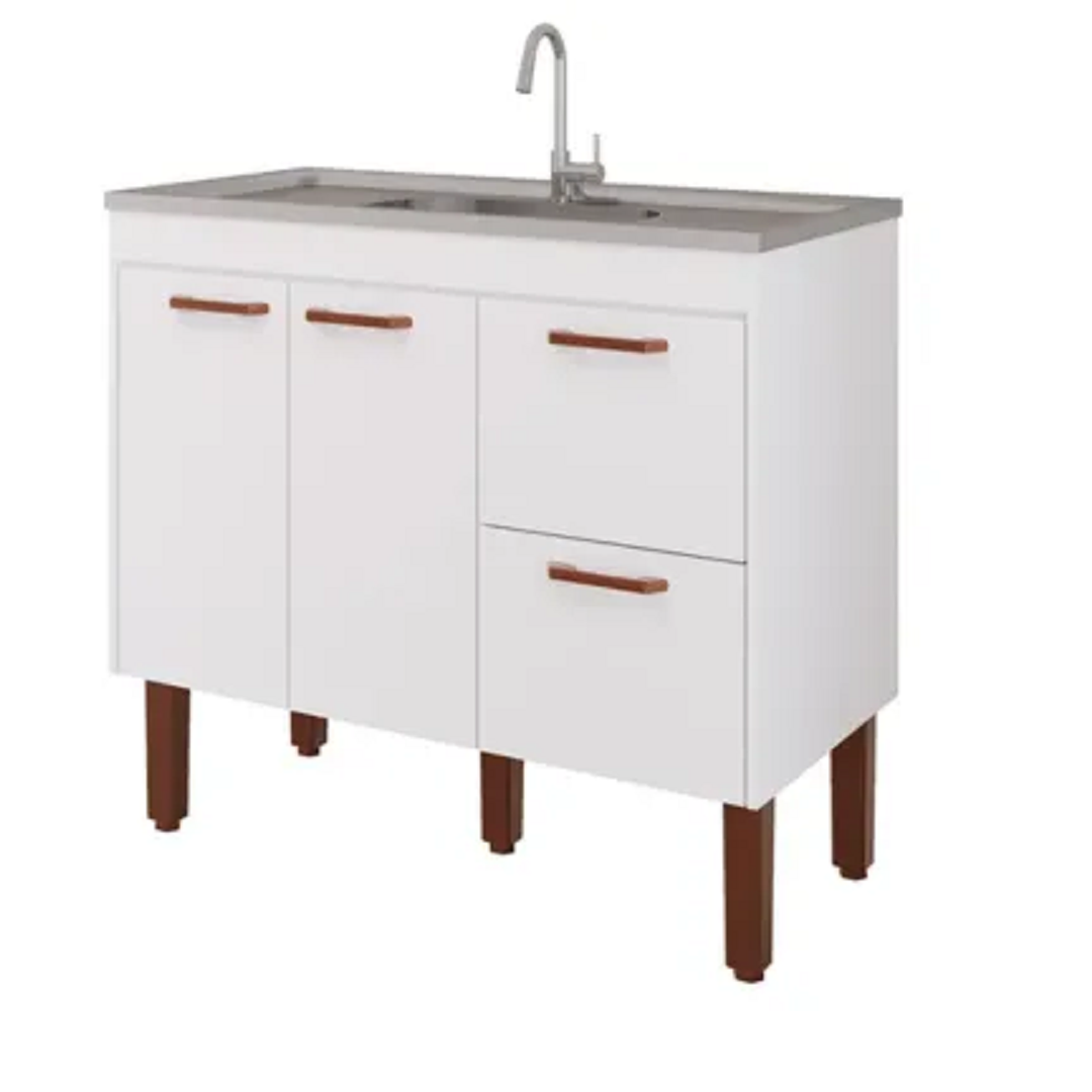 Gabinete Slim  Branco 1,14cm - 23535.2 - Mgm Móveis
