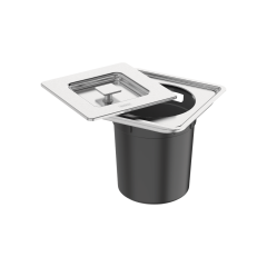 Lixeira De Embutir Clean Square Em Aço Inox 5l - Tramontina - 94518/205