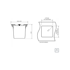 Lixeira De Embutir Clean Square Em Aço Inox 5l - Tramontina - 94518/205