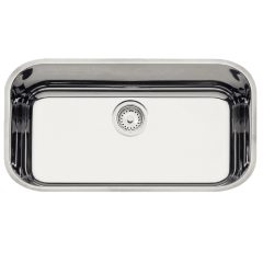 Cuba De Embutir Lavínia Em Aço Inox Polido Com Válvula 56x34cm - Tramontina - 94054/407