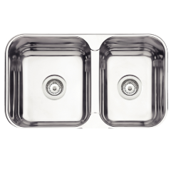 Cuba Dupla De Embutir 34-28cm Em Aço Inox Polido Com 2 Válvulas 69x40cm - Tramontina - 94062/402