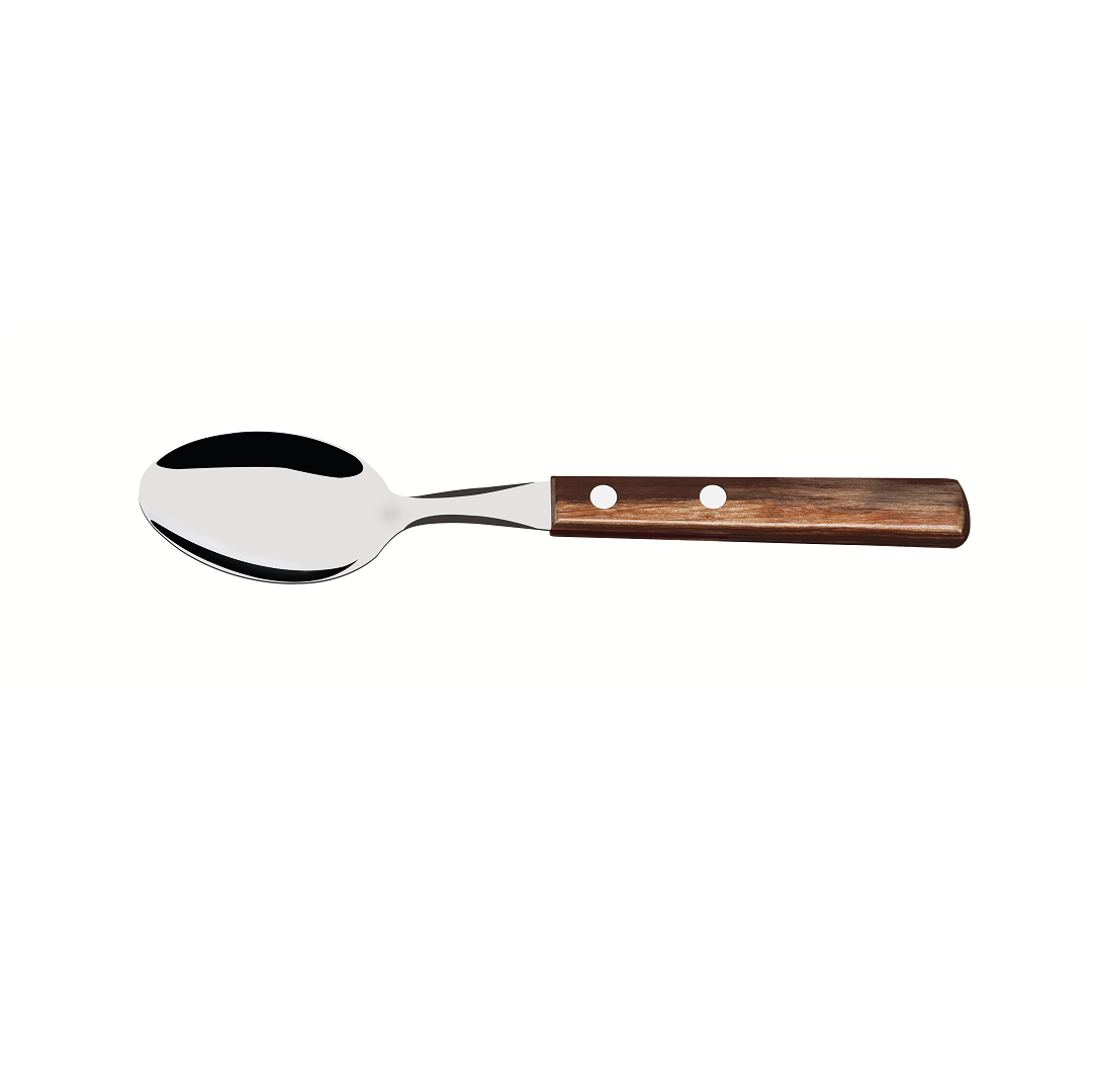 Colher De Mesa Em Aço Inox E Cabo Em Madeira - 21103490 - Tramontina