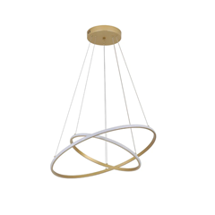 Pendente Led De Alumínio Dourado Lv-2255-2dr 50w - Neotron - 443