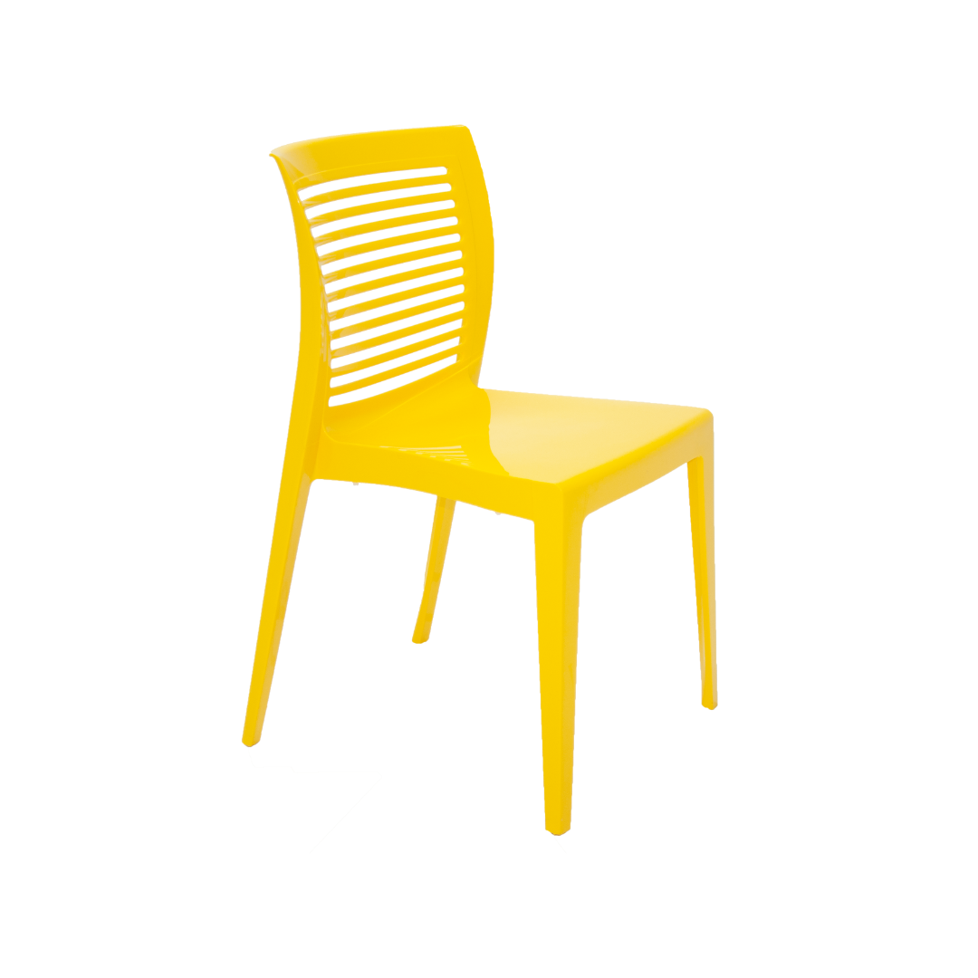 Cadeira Em Polipropileno Victória Amarelo Com Encosto Horizontal - Tramontina  - 92041000