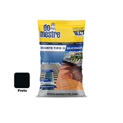Rejunte Siliconado Tipo Ii 5kg Preto - Do Mestre