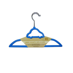 Conjunto De Cabides Com 3 Peças Aveludado Infantil Azul - Niazitex - 10000194azluni