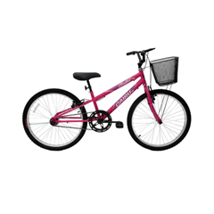 Bicicleta Aro 24 Bella Feminina Pink Com Cestinha - Cairu - 310937