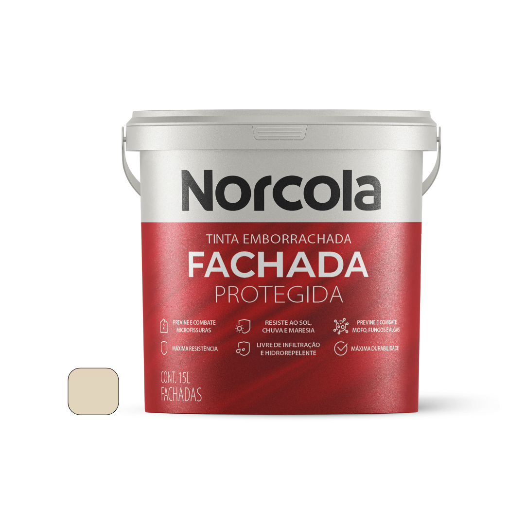 Tinta Emborrachada Fachada Protegida De 15 Litros Duna - Norcola - 1028010