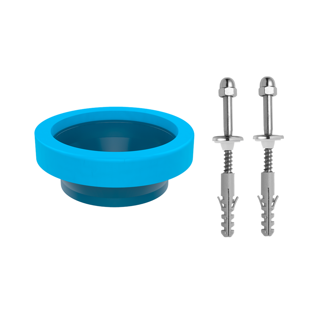 Anel De Vedação Para Vaso Sanitário Com Guia + Kit De Fixação Com Bucha N°10 - Blukit - 292509