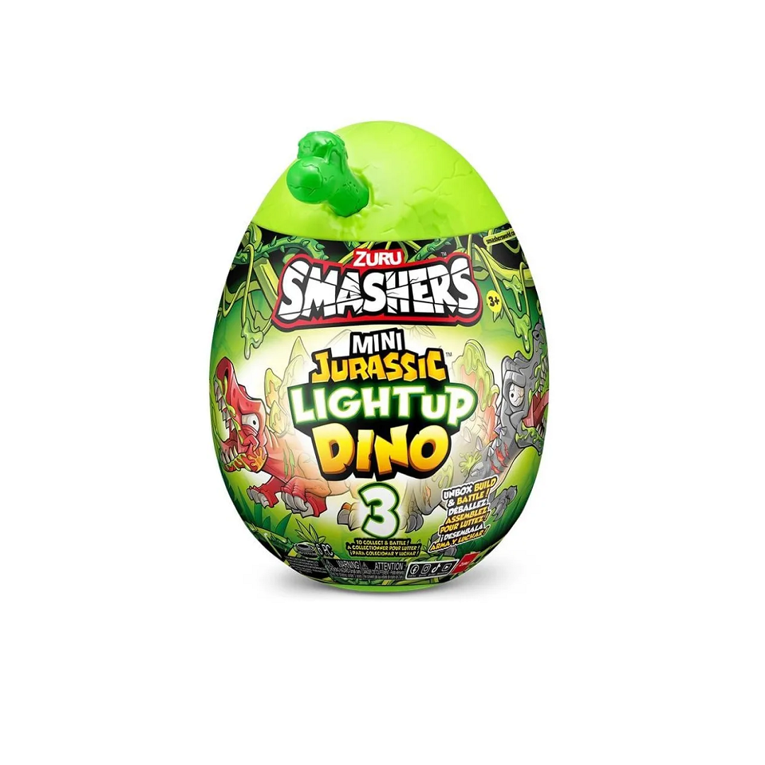 Smashers Mini Jurassic Light Up Dino Ovo Médio Verde - Barão - F01286