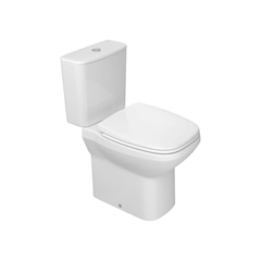Kit Bacia Com Caixa Acoplada Flex + Acessórios Branco Botão Cromado - Deca - Kp.381.17