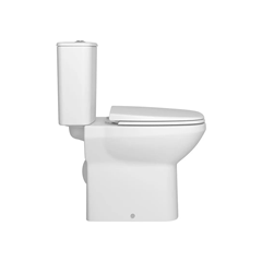 Kit Bacia Com Caixa Acoplada Flex + Acessórios Branco Botão Cromado - Deca - Kp.381.17
