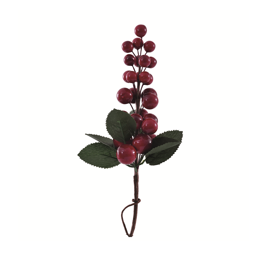 Galho Natalino Para Decoração Fruto Vermelho - Rio De Ouro - Ntr62021