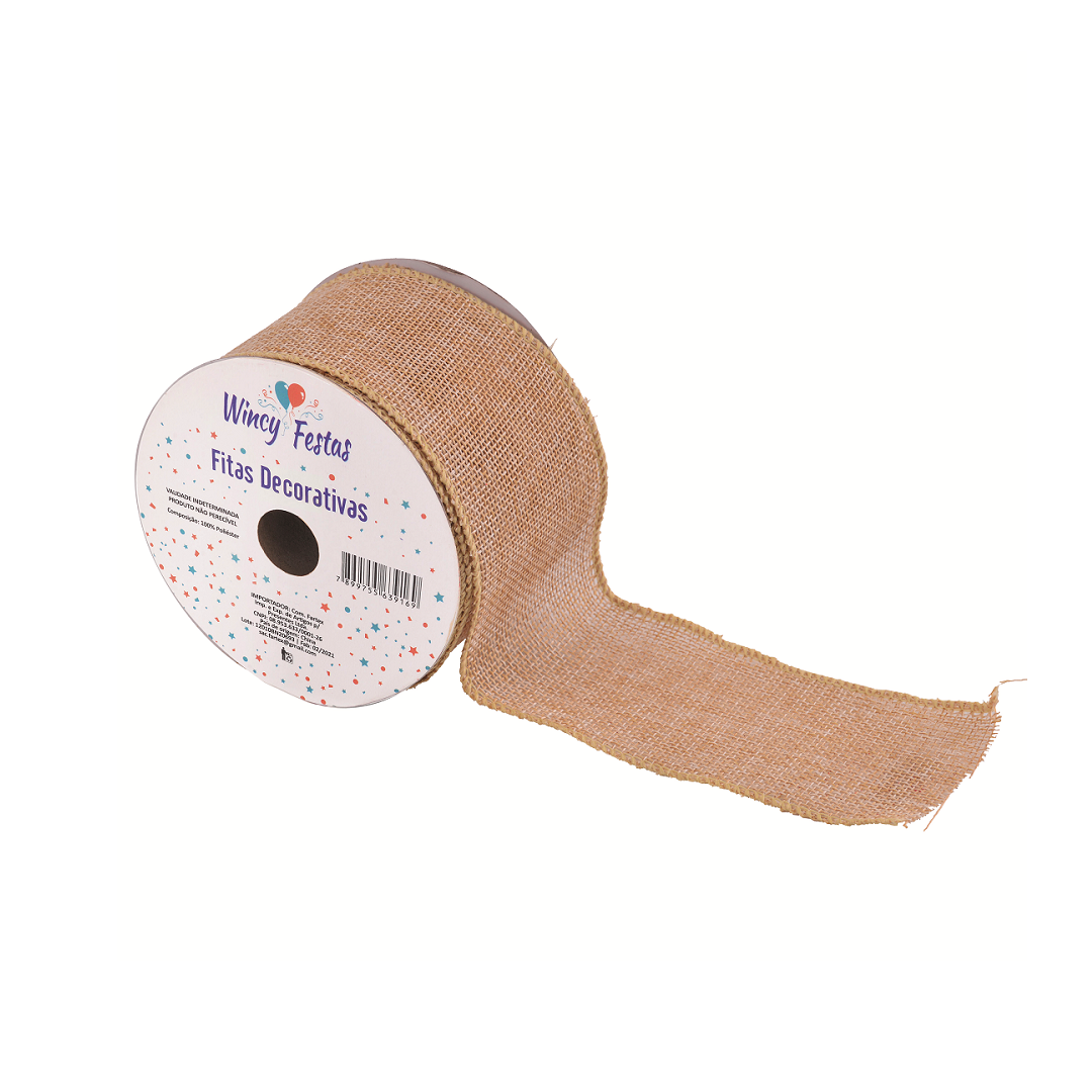 Fita Natalina Para Decoração Pérola 9,1m - Rio De Ouro - Fta20595