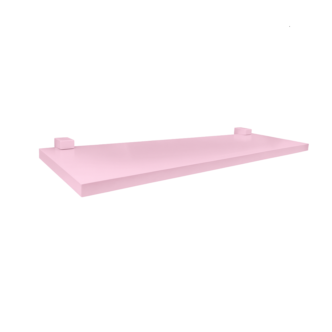 Prateleira Kids 20x60cm Com Suporte Rosa - Prat-K - 10271020