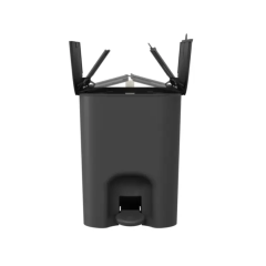 Lixeira Com Pedal Borboleta 12l Preto - Coza - 10661/0008