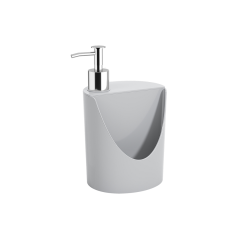 Dispenser Para Detergente Com Suporte Esponja Basic Cinza - Coza - 10837/0499