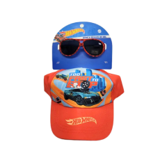 Kit Óculos De Sol Infantil + Boné Hot Wheels - Toyng - 58453