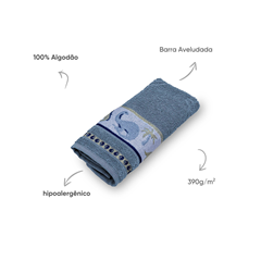 Toalha Lavabo Infantil Kids Dino Azul 949 - Appel - 750200145949