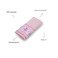 Toalha Lavabo Infantil Kids Bailarina Rosa 949 - Appel - 750200147949