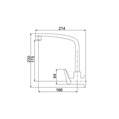 Torneira Para Cozinha De Parede Abs F71 Preto Fosco 1168 - Lorenzetti - 7111110