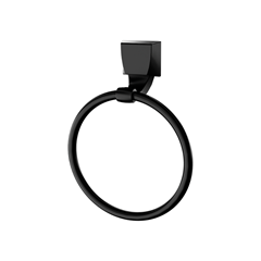 Porta Toalha Argola Quadra F24 Preto Fosco 2049 - Lorenzetti - 7140111