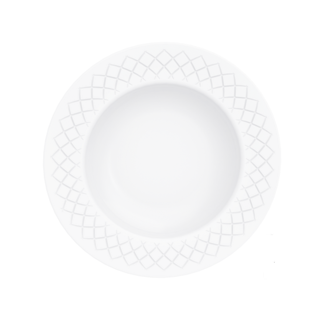 Prato De Porcelana Ingrid Raso Redondo Com 27cm Branco - Tramontina - 96900075