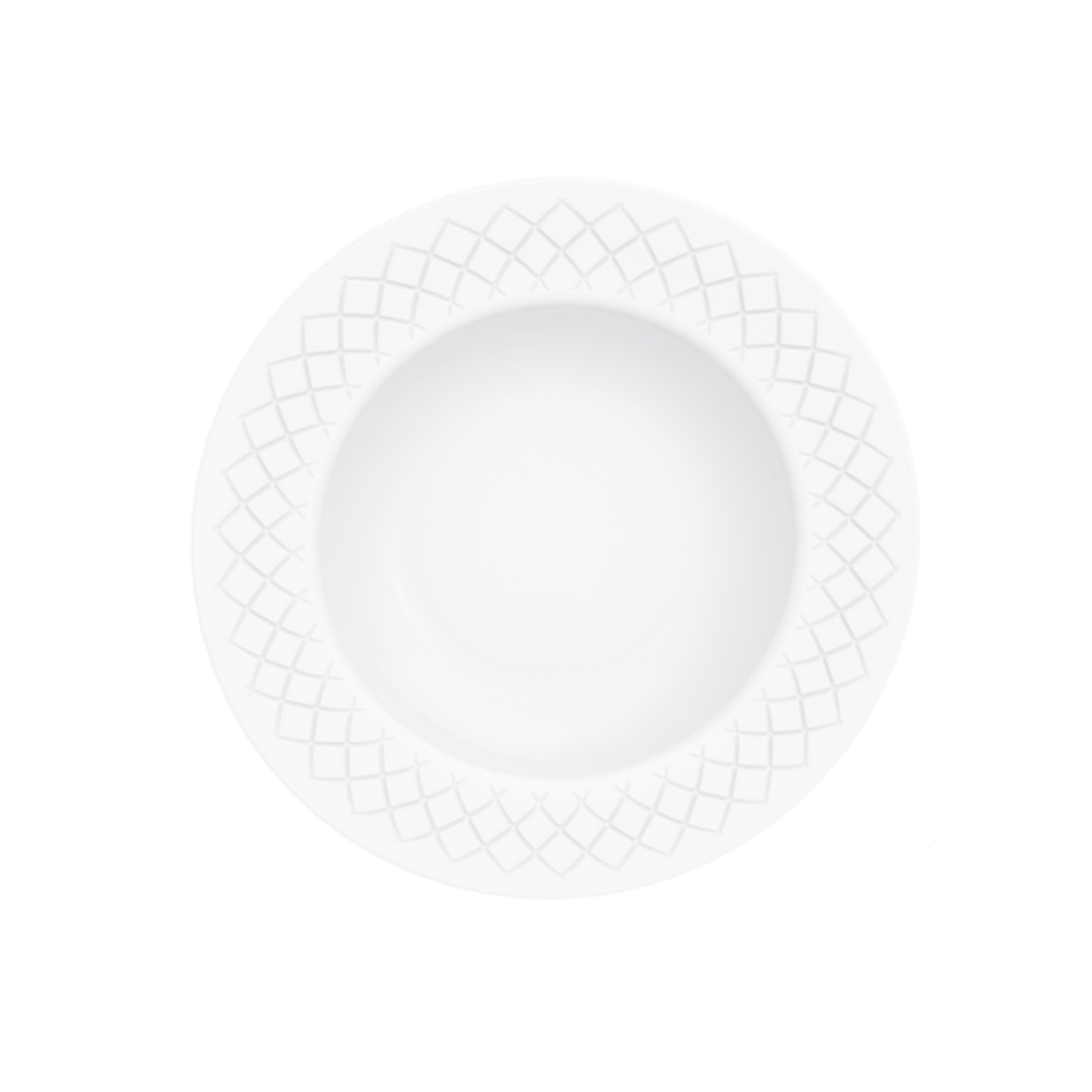 Prato De Porcelana Ingrid Fundo Redondo Com 23cm Branco - Tramontina - 96900077
