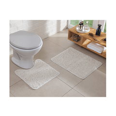 Jogo De Tapete Para Banheiro High Com 2 Peças Cru - Oasis - 021276